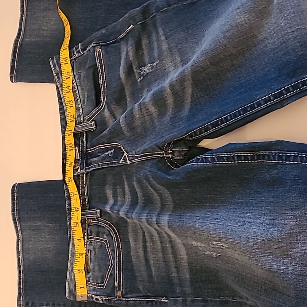 Rerock for Express, distressed, boot cut jeans. Size 8R. - Picture 8 of 10